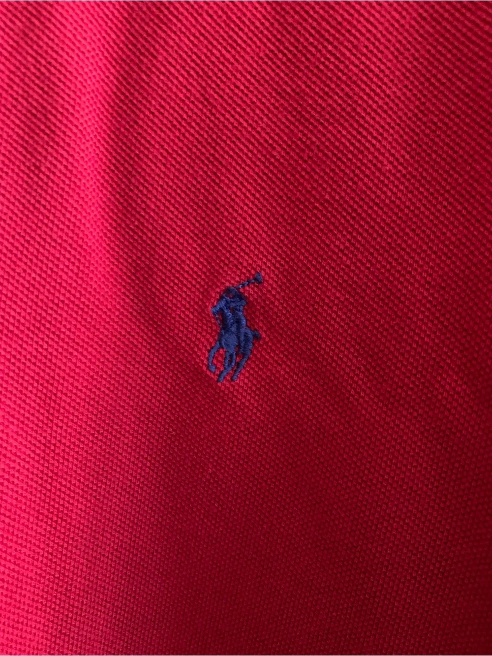 Ralph Lauren Men's Long Sleeve Polo in Red with Blue Pony